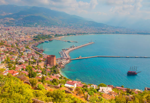 istock Red tower (Kizil Kule) in Alanya peninsula, Antalya district, Turkey 1620935223