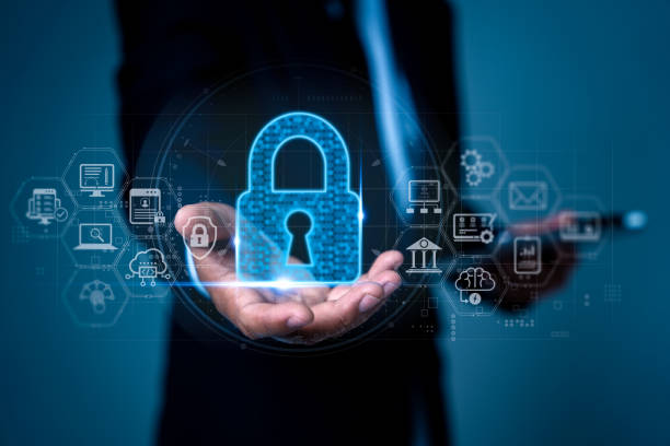 istock Business with technology. Concepts of surveillance and security scanning of digital program cyber futuristic applications. Cyber security is critical to doing business in the era of AI computing 1620984978