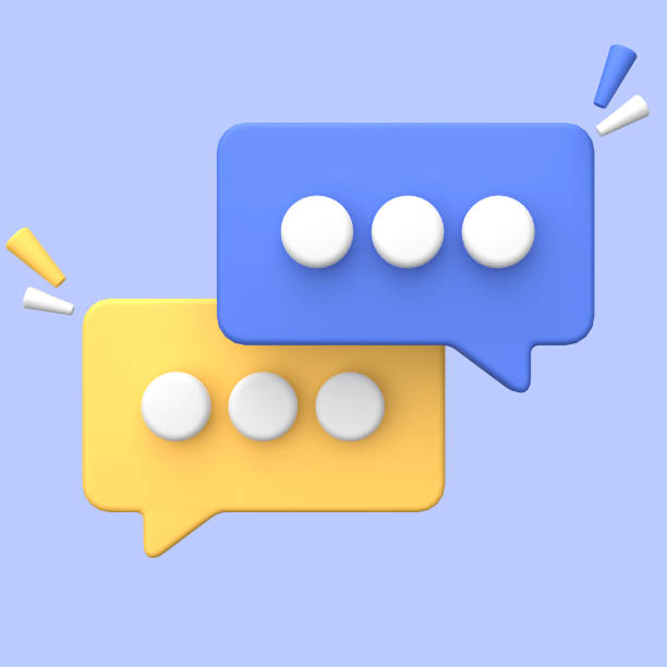 istock 3d rendering of  Speech bubble messages, bell notification, social media communication concept, chat box in social network and messenger. fit for 3d technology design assets 1621006214