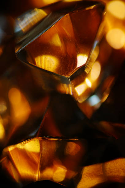 An abstract look of crystal and warm light stock photo