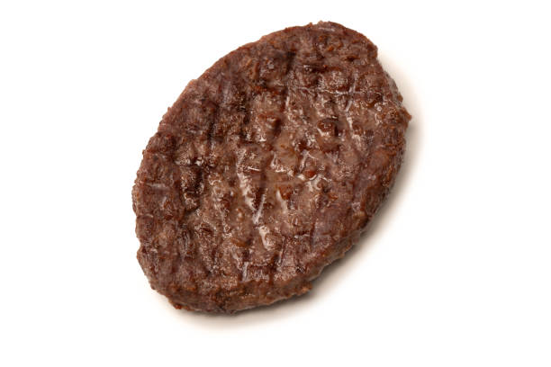 istock Cutlet with a minced beef isolated on a white background. 1621094646