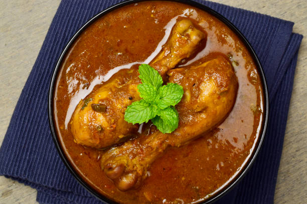istock Top view of chicken curry on bowl, chicken masala 1621126347