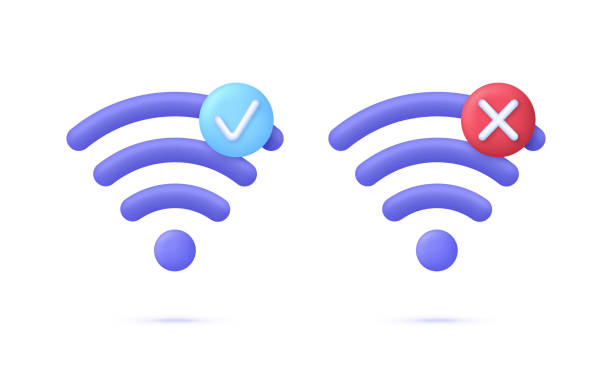 istock 3D Set of Wireless or Wifi illustration. Bad and good connection concept. Lost network Wifi. Error Internet. 1621131271