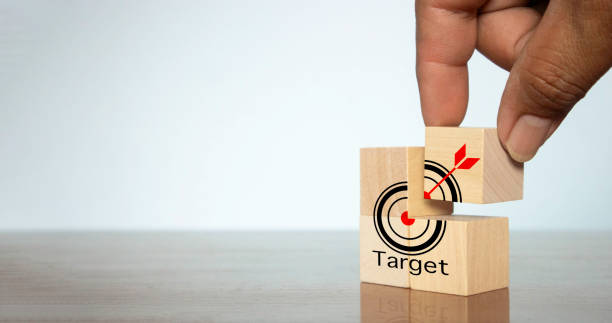 istock Hand arranging wood block stacking with business strategy and Action plan,targeting the business concept.business development concept. 1621191779