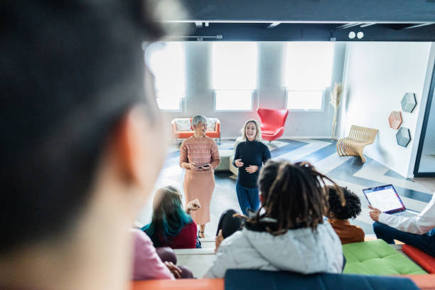 Businesswomen doing a presentation on a office or modern university