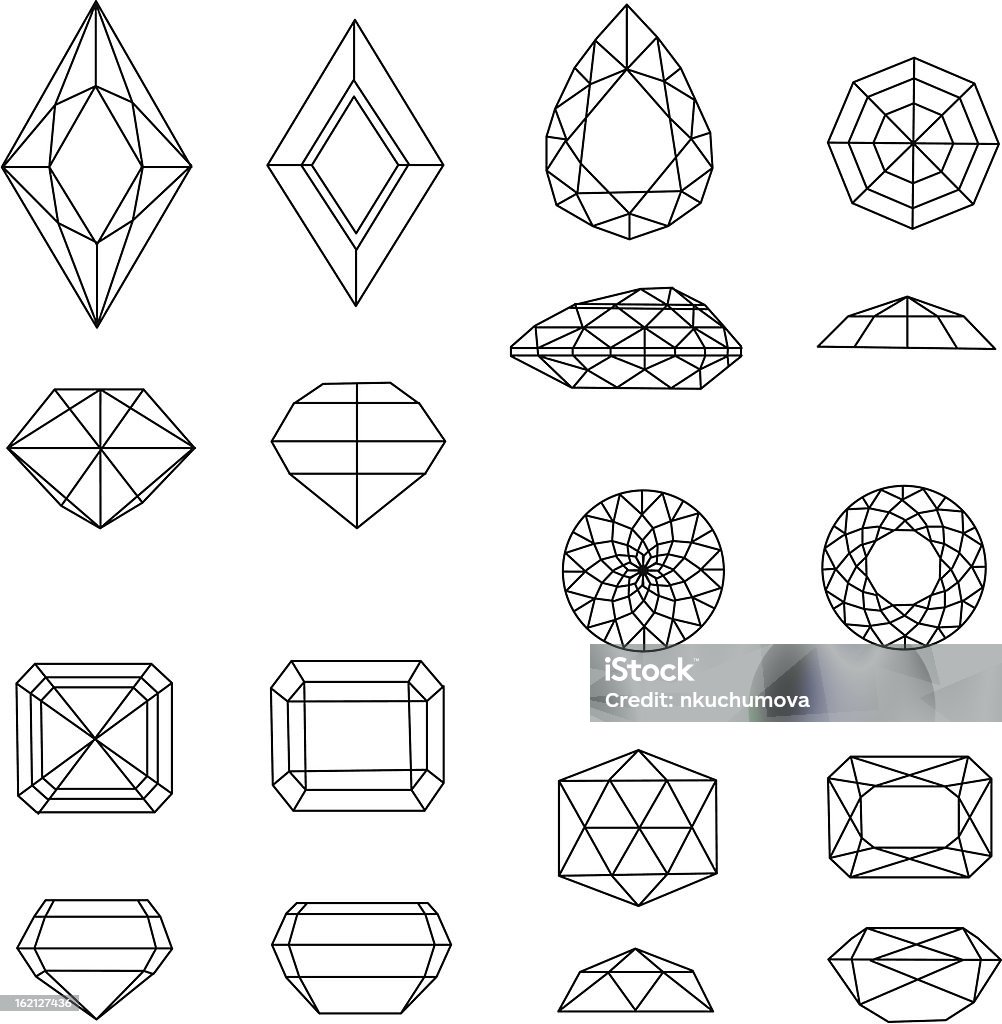 Diamond elementos de design - Vetor de Coleção royalty-free