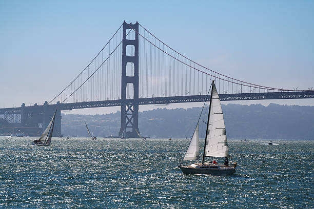 istock Sailing boat in front of the Golden Gate Bridge 162129782