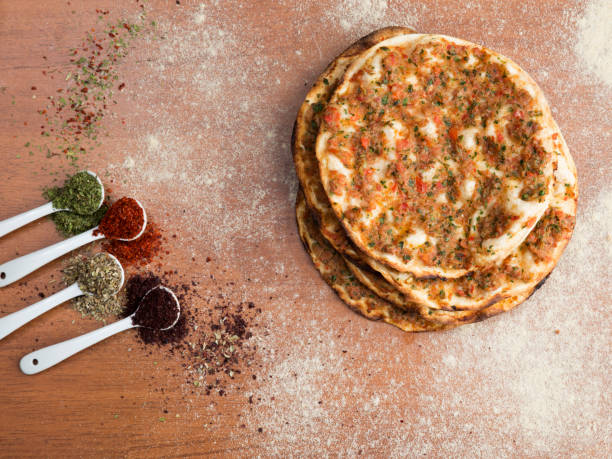 istock Turkish foods; Turkish pizza -Lahmacun 1621314407