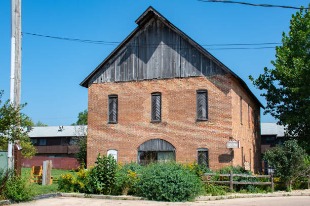 old brick walled barn, germany.