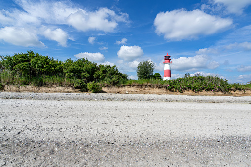 Falshöft lighthouse at the Baltic Sea coast in Schleswig-Holstein, Germany