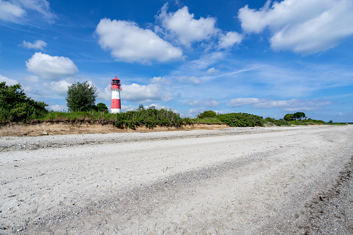 Falshöft lighthouse at the Baltic Sea coast in Schleswig-Holstein, Germany