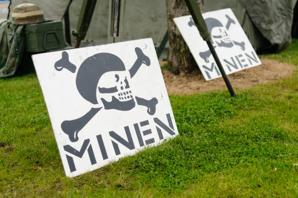 istock German warning signs for mines (Minen) 1621371535