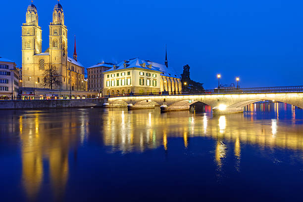 istock Bridge and Minster in Zurich 162138175