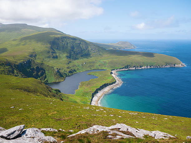 Northern coastline on Achill Island, Ireland stock photo
