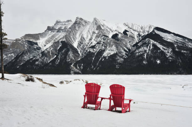 istock Chair for two winter lake 1621411379