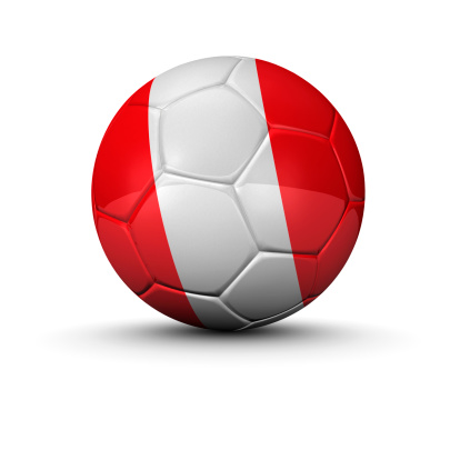 soccer ball from peru with white background