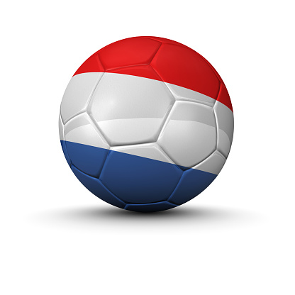 soccer ball from netherland with white background