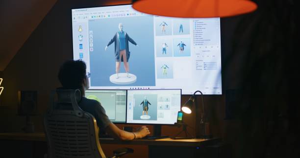 istock Young 3D designer creates video game character or clothes 1621414749