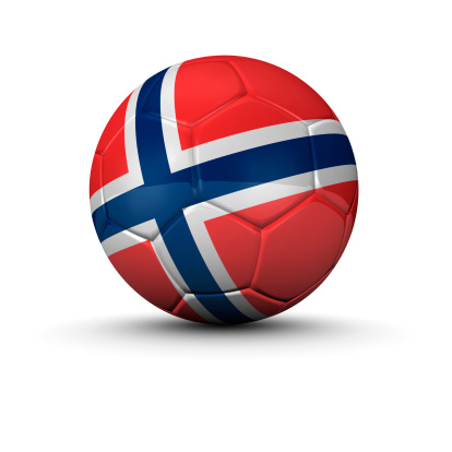 soccer ball from norway with white background