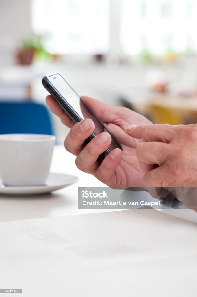 Man With Mobile Smart Phone Close-up Of Male Hands Using A Smart Phone Adult Stock Photo