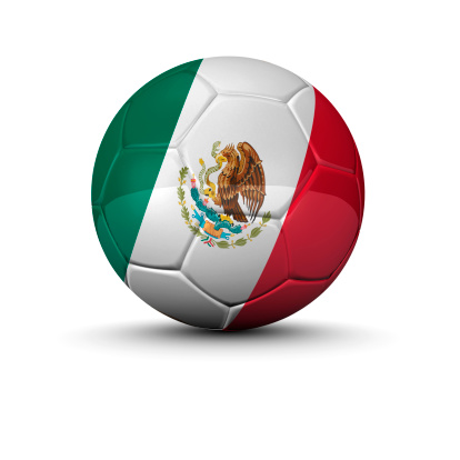 soccer ball from mexico with white background