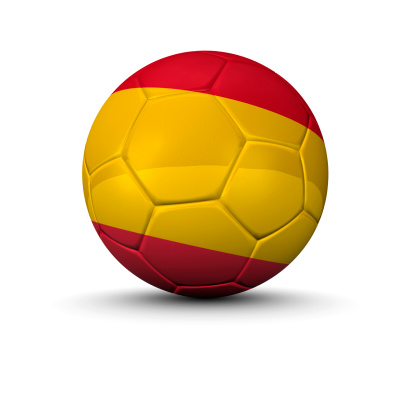 soccer ball from spain with white background
