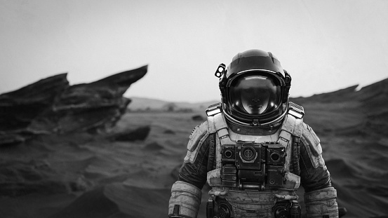 Portrait of an astronaut exploring another world