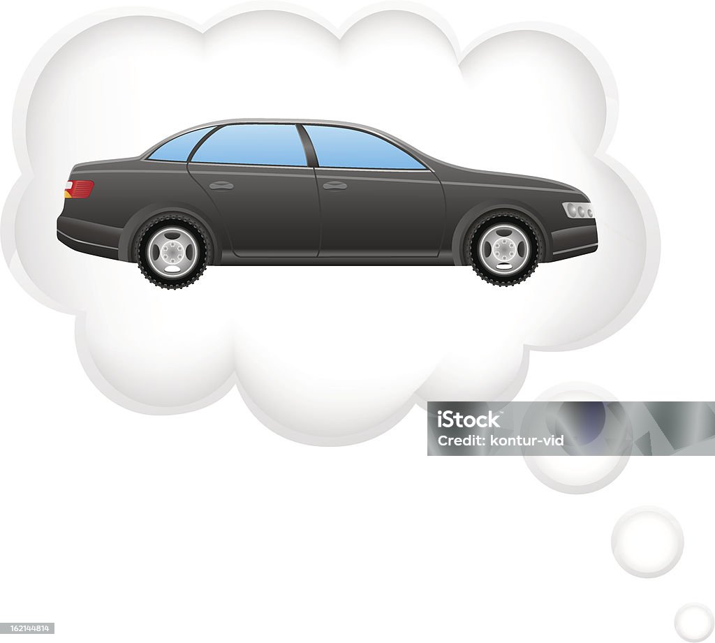 concept of dream a car in cloud vector illustration concept of dream a car in cloud vector illustration isolated on white background Car stock vector