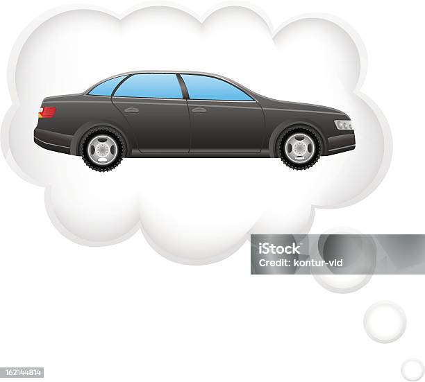 Concept Of Dream A Car In Cloud Vector Illustration Stock Illustration - Download Image Now
