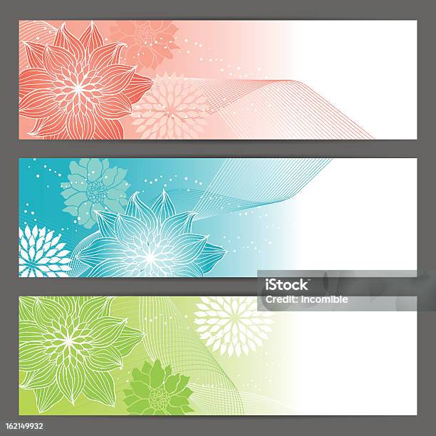 Vektor Floral Grafik Hintergrund Horizontale Banner Stock Vektor Art und mehr Bilder von Abstrakt