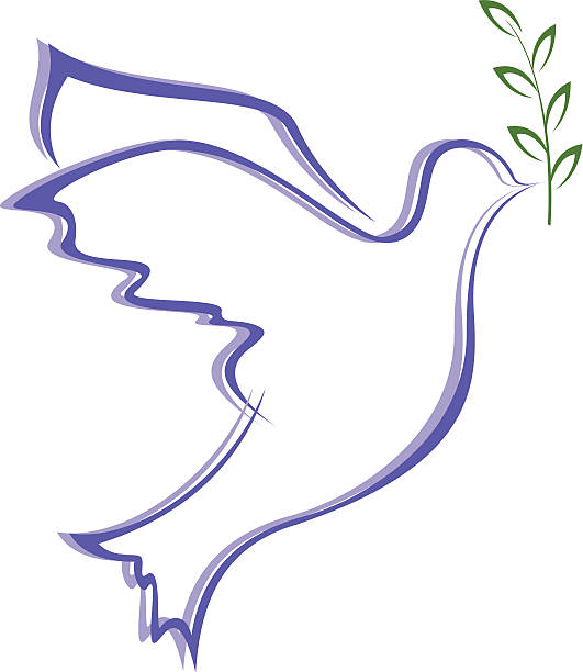 dove peace vector art illustration