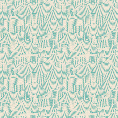 Seamless wave pattern in blue and white colors
