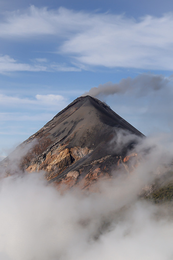 The summit of the active volcano the Fuego