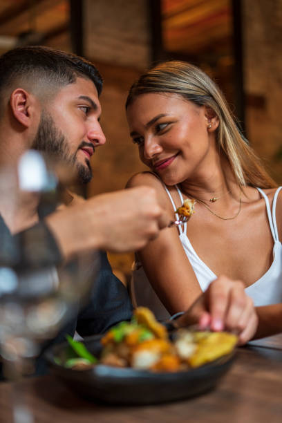 istock Couple is eating in a fancy restaurant 1621531031