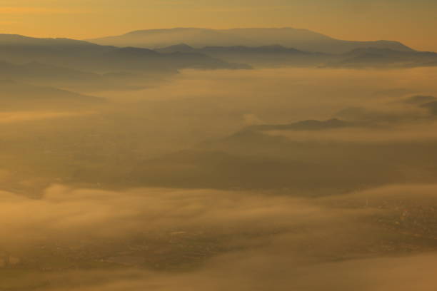 sunrise and sea of clouds