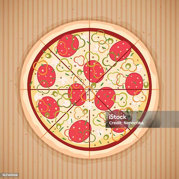 Pizza - Stockowe grafiki wektorowe i więcej obrazów Bez ludzi - Bez ludzi, Fast Food, Grafika wektorowa