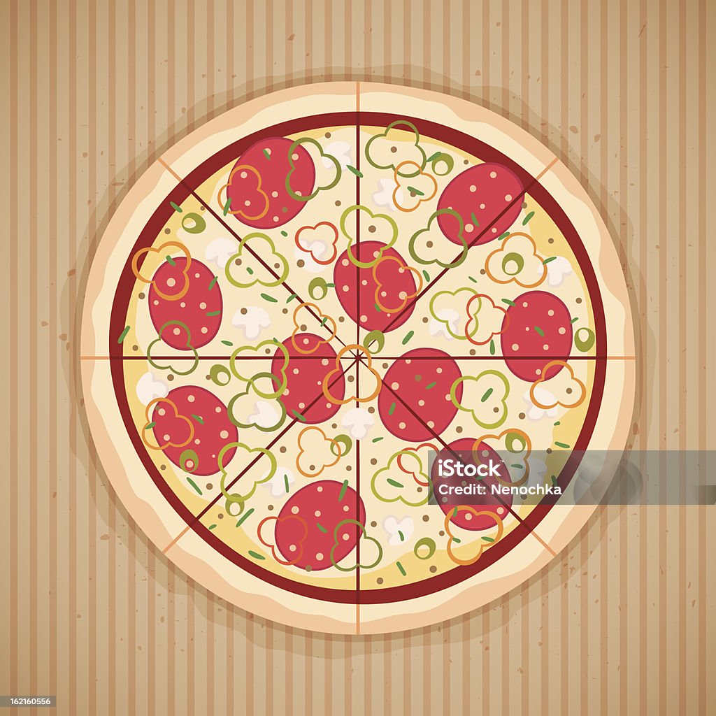 Pizza - Vetor de Alimentação Não-saudável royalty-free