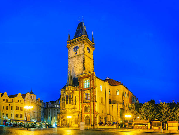 istock Old market square in Prague at night 162163538