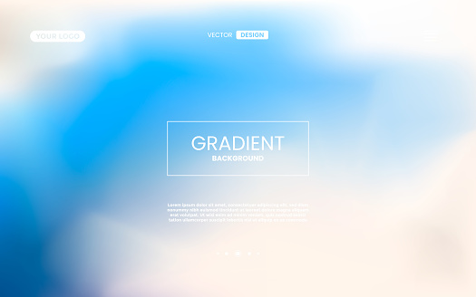 Blurred fluid gradient colourful background with geometric shape element. Modern futuristic background. Can be use for landing page, book covers, brochures, flyers, magazines, any brandings, banners, headers, presentations, and wallpaper backgrounds