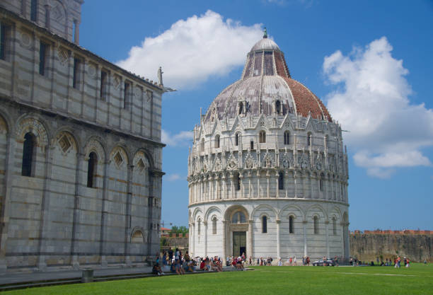 Baptistry of Pisa dome - Pisa, Italy stock photo