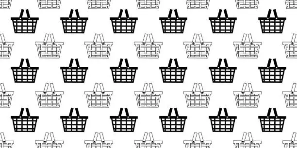 Vector illustration of shopping bag seamless pattern
