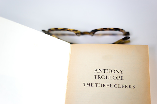 Open Book, Title Page, Anthony Trollope The Three Clerks