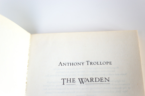 Open Book, Title Page, Anthony Trollope The Warden