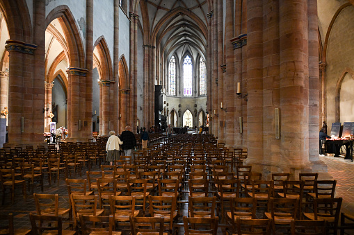 Colmar, France, July 25, 2023 - Saint Martin Church, Colmar, France