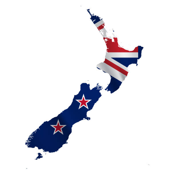 istock New Zealand map with waving flag isolated on white background 1622055059