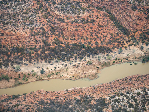 High angle view of river in Kalbarri National Park