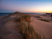 Sunset and sand dunes
