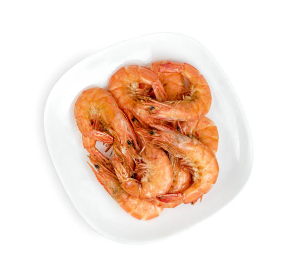 istock roasted prawn in dish isolated on white background ,grilled shrimp ,include clipping path 1622107545