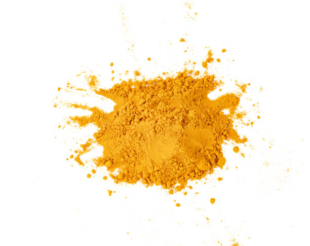 istock Dry turmeric powder or curcuma longa linn isolated on white background. 1622112317