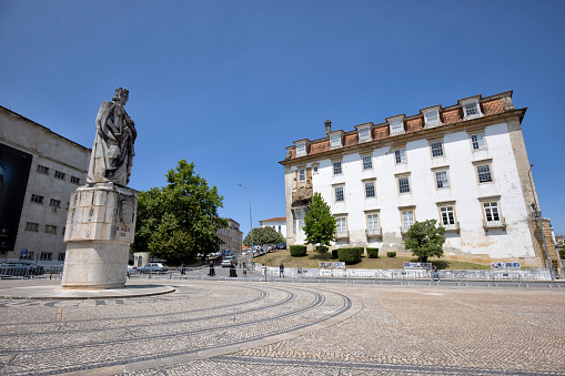 Street view of the university of Coimbra, Coimbra, Portugal.